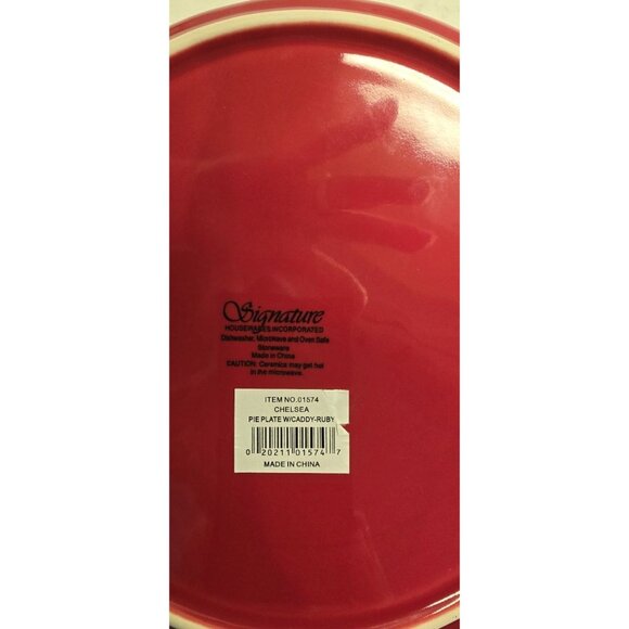 Signature Ceramics Ruby Red Bakeware Lot - Picture 5 of 11